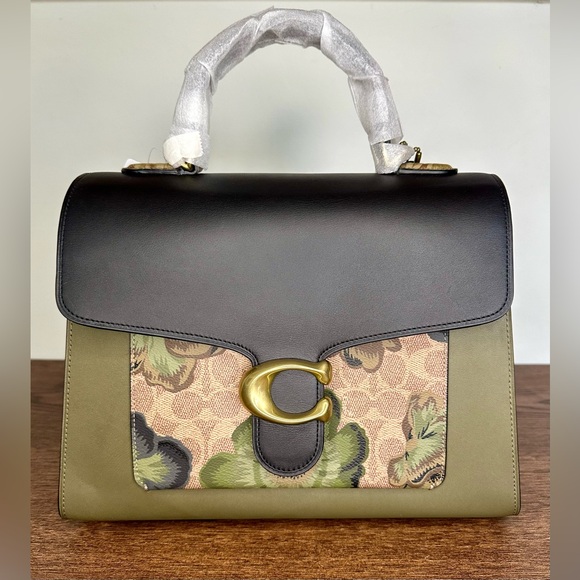 New Coach Tabby Top Handle In Signature Canvas With Kaffe Fassett Print - Picture 1 of 12
